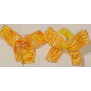 Boucle à élastique de coton : jaune orange