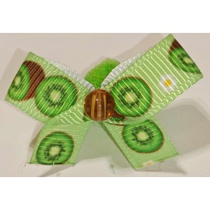 Boucle à élastique de coton : petit vert kiwi