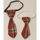 Cravates : très petite : carreauté rouge/vert/or