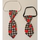 Cravates : petite : carreauté noir/blanc avec coeur