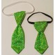 Cravates : très petite : vert petit pois vert/blanc/rouge