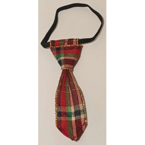 Cravates : petite : carreauté rouge/vert/or