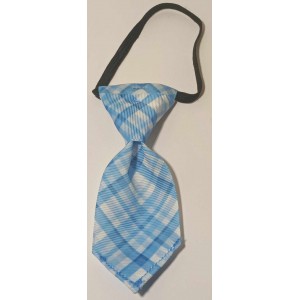 Cravates : petite : carreauté bleu pâle/blanc