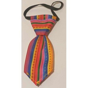 Cravates : petite : ligné jaune/bleu/orange/rose