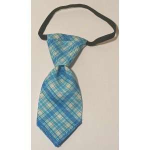 Cravates : petite : carreauté bleu/blanc/turquoise
