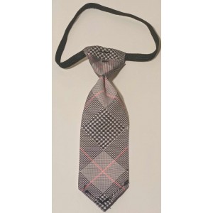 Cravates : petite : carreauté noir/blanc/rouge