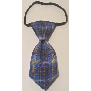 Cravates : petite : carreauté bleu foncé/blanc/jaune