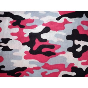 Foulards Les Camouflages : rose/gris/noir : Très petit