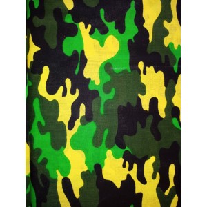 Foulards Les Camouflages : vert/jaune/noir : Moyen