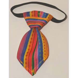 Cravates : très petite : ligné jaune/bleu/orange/rose