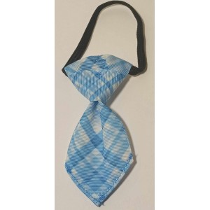 Cravates : très petite : carreauté bleu pâle/blanc